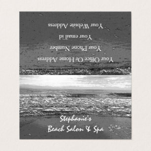 Beach Ocean Tropical Black White Artsy Cool Business Card