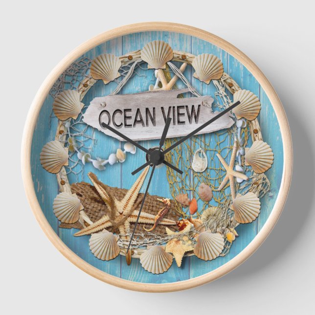 Beach - Ocean View Wall Clock (Front)