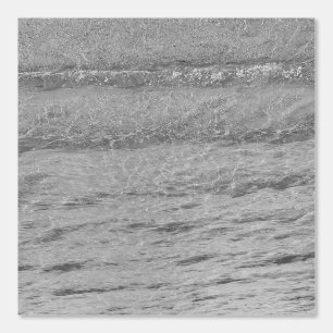Beach Ocean Water Patterns Clear Grey Black White Wallpaper