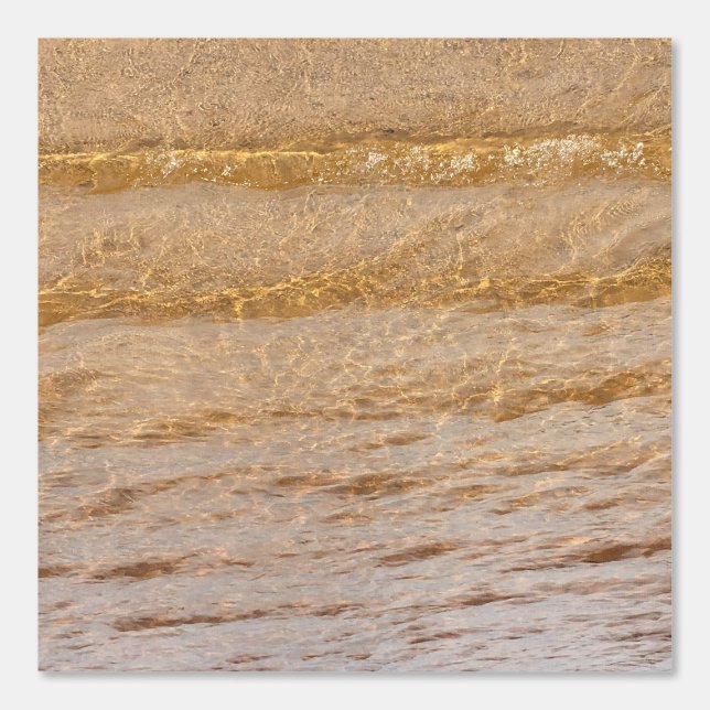Beach Ocean Water Patterns Clear Sandy Brown Decor Wallpaper (Front)