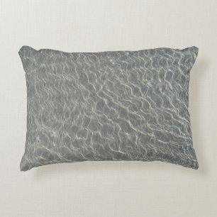 Beach Ocean Water Ripples & Sand Accent Pillow