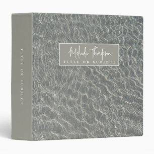 Beach Ocean Water Ripples & Sand School Office  Binder