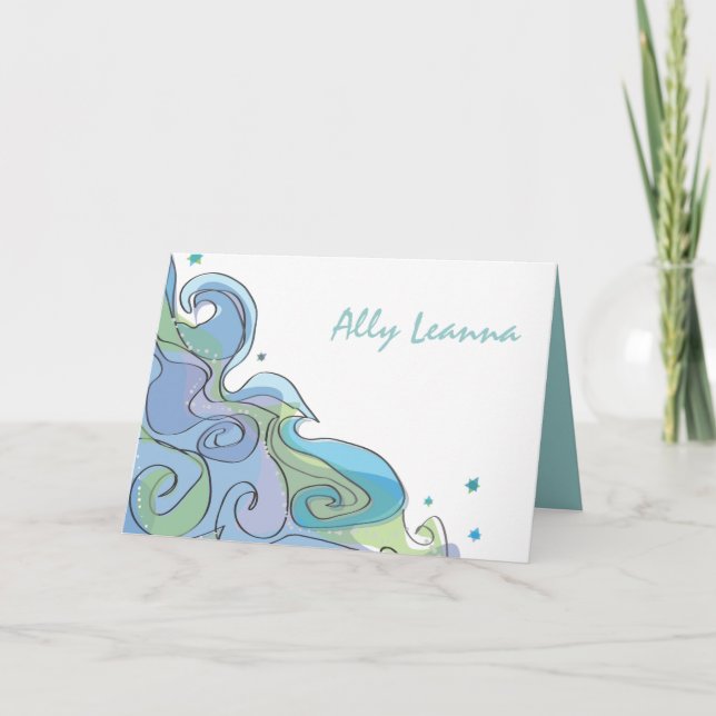 Beach Ocean Wave Bar Bat mitzvah Carte de remercie (Devant)