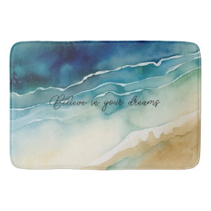 Beach Ocean Waves Bath Mat