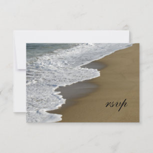 Beach Ocean Waves Wedding RSVP Response Card