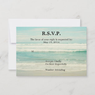 Beach Ocean wedding RSVP