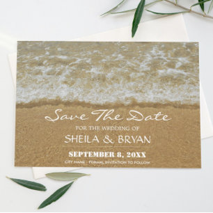 Beach Ocean Wedding Save The Date Post Card