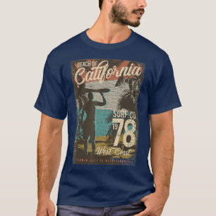 Beach Of California Surf 1978 West Coast With T-Shirt