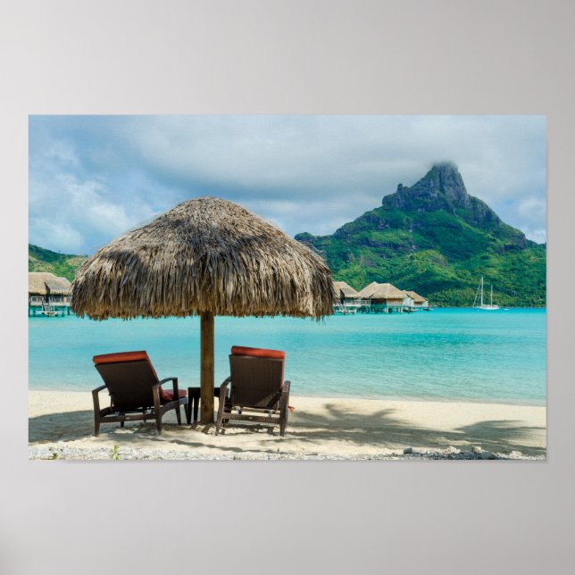 Beach on Bora Bora poster (Front)