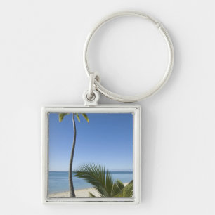 Beach on mainland Aitutaki, Cook Islands Keychain