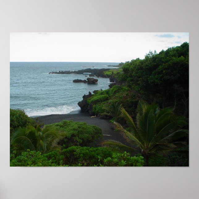 Beach on the Road to Hana, Maui Hawaii Poster (Front)