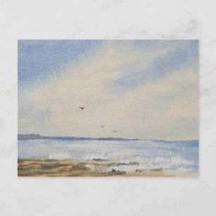 Beach Painting  Invitation Postcard