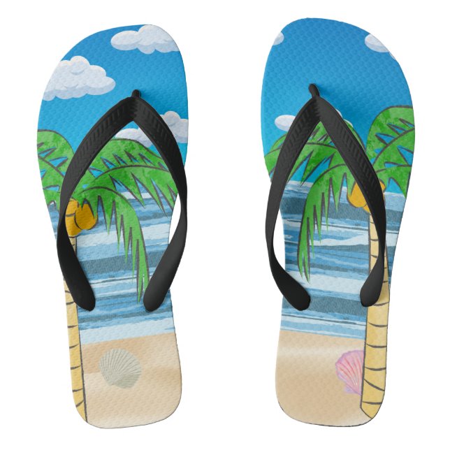 Beach Pair of Flip Flops (Footbed)