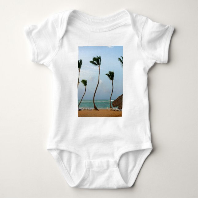 Beach Palm Baby Bodysuit (Front)