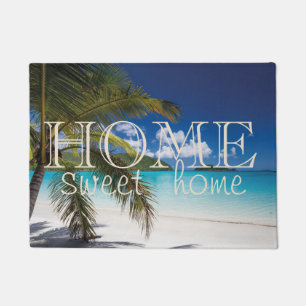 Beach, Palm, Sand ,Home Sweet Home Doormat