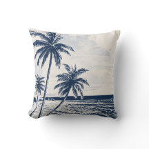 Beach Palm Tree Coussin décoratif