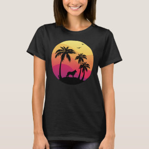 Beach Palm Trees And German Shepherd T-Shirt