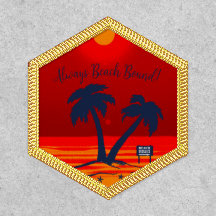Beach Palm Trees Blazing Red Always Beach Bound