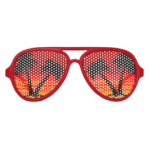 Beach Palm Trees Blazing Sun Aviator Sunglasses