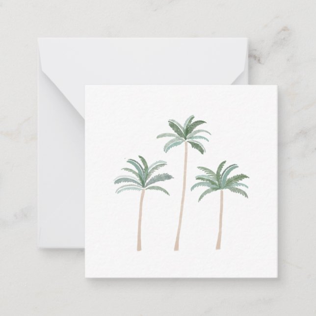 Beach Palm Trees Card (Front)