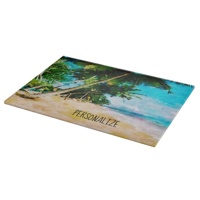Beach Palm Trees Cutting Board (Corner)