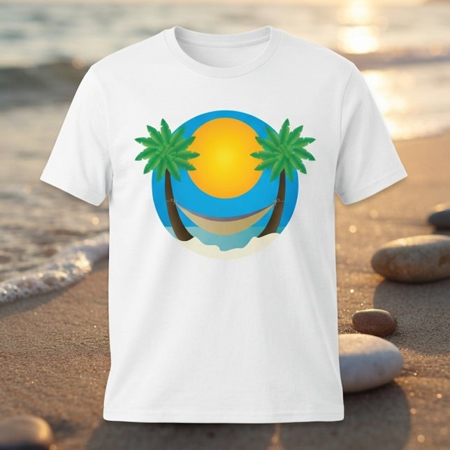 Beach Palm Trees Hammock T-Shirt (Creator Uploaded)