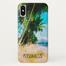 Beach Palm Trees iPhone X Case