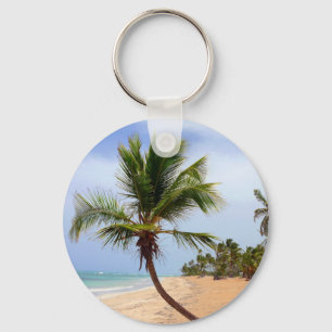 Beach Palm Trees Keychain