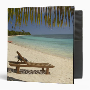 Beach, palm trees & lounger binder