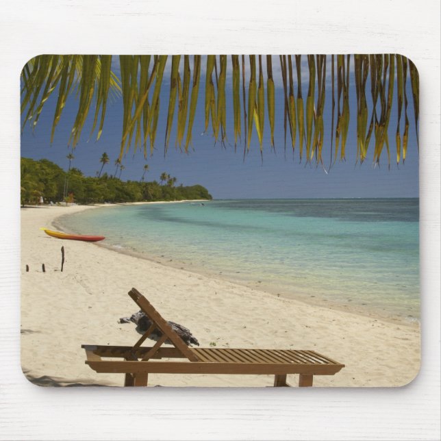 Beach, palm trees & lounger mouse pad (Front)