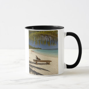 Beach, palm trees & lounger mug