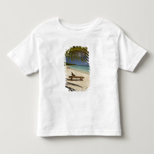 Beach, palm trees & lounger toddler t-shirt