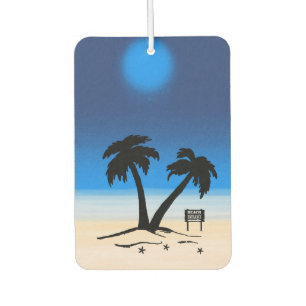 Beach Palm Trees Midnight Blue Air Freshener