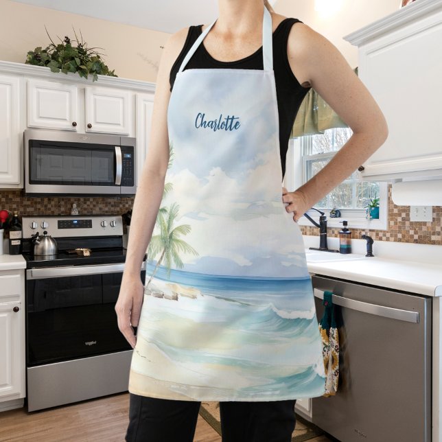 Beach palm trees name apron (Creator Uploaded)