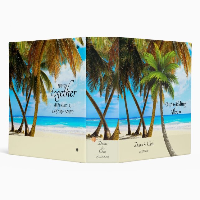 Beach, Palm Trees, Ocean  Binder (Background)