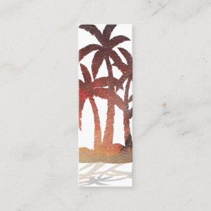 Beach Palm Trees Sunset Calling Card