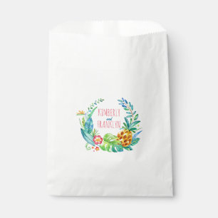 beach palms pineapple tropical favour bag