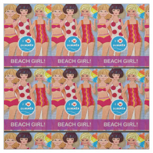 Beach Paper Doll Fabric