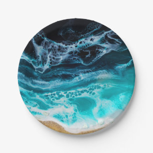 Beach  paper plate