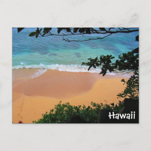 beach paradise hawaii postcard