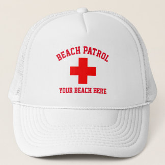 Beach Parol Lifeguard Personalize Trucker Hat