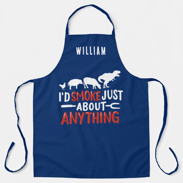 Beach Party BBQ Dad Funny Gag Custom Apron (Front)