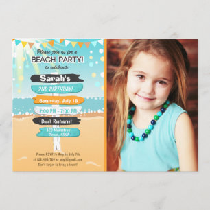 Beach Party Beach birthday Beach invitation