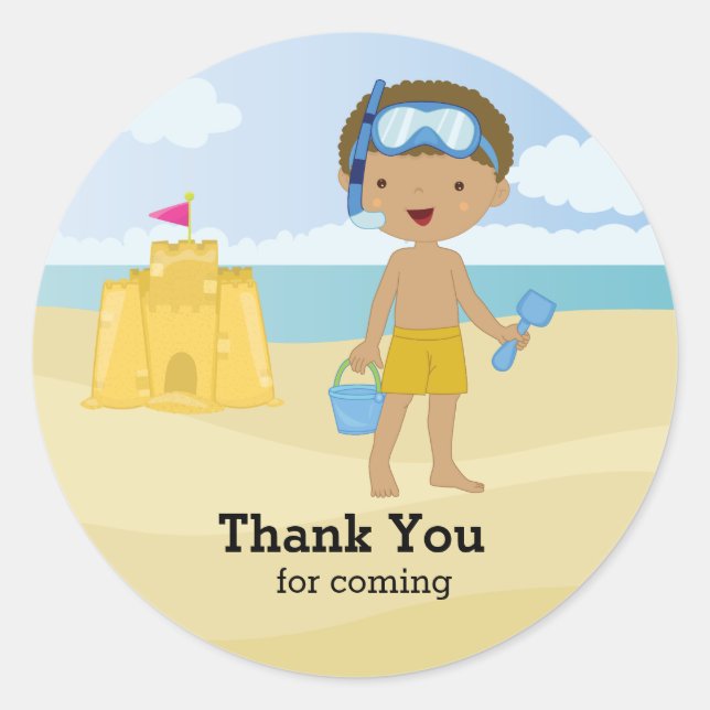 Beach Party Classic Round Sticker (Front)