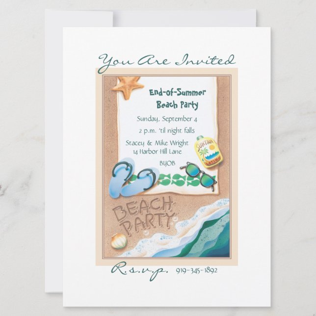 Beach Party © Invitation (Front)