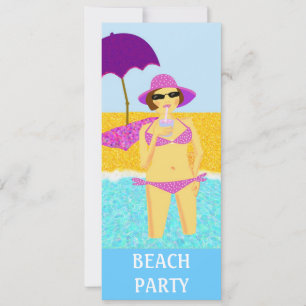 Beach party invitation