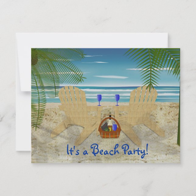 Beach Party Invitation Template (Front)