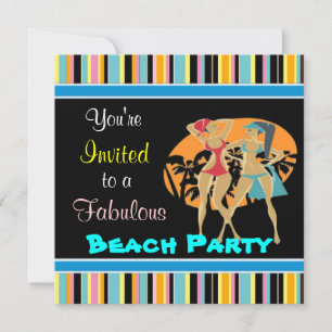 Beach Party Invitations