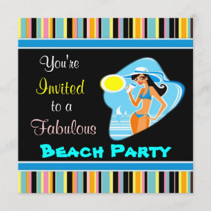 Beach Party Invitations