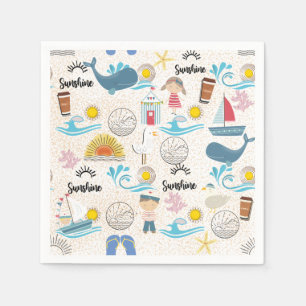 Beach party napkins